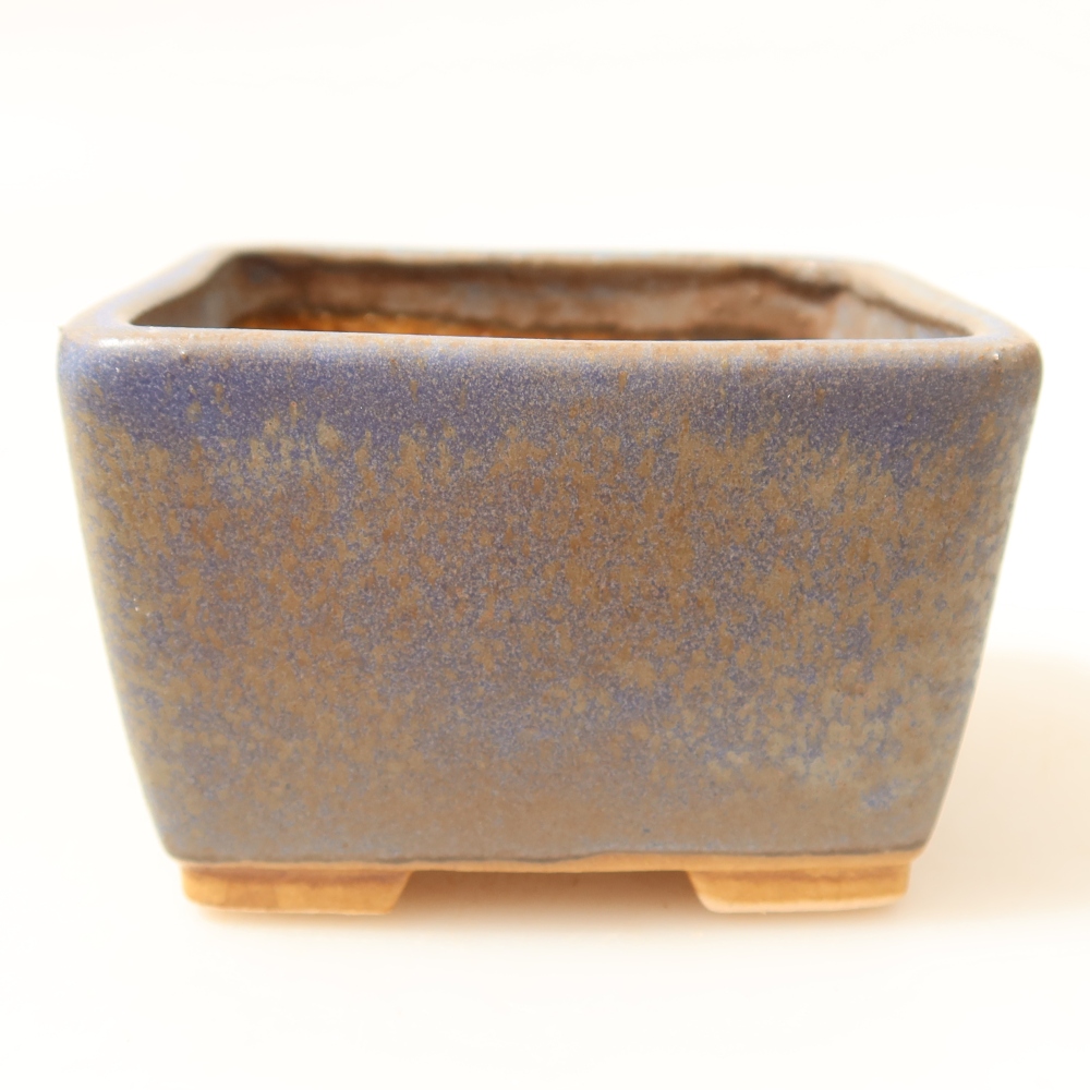 Keramická miska na bonsaje 8,5 x 8,5 x 5,5 cm, farba modrá