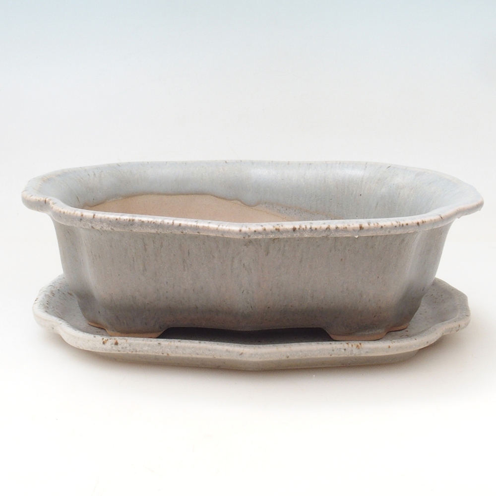 Bonsai miska + podmiska H01 - 12x9x5 cm