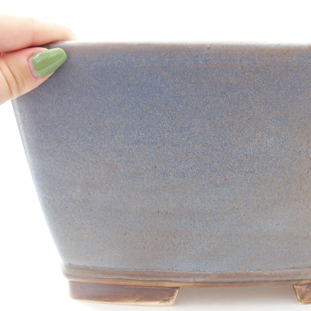 Keramická miska na bonsaje 26,5 x 26,5 x 16 cm, farba modrá