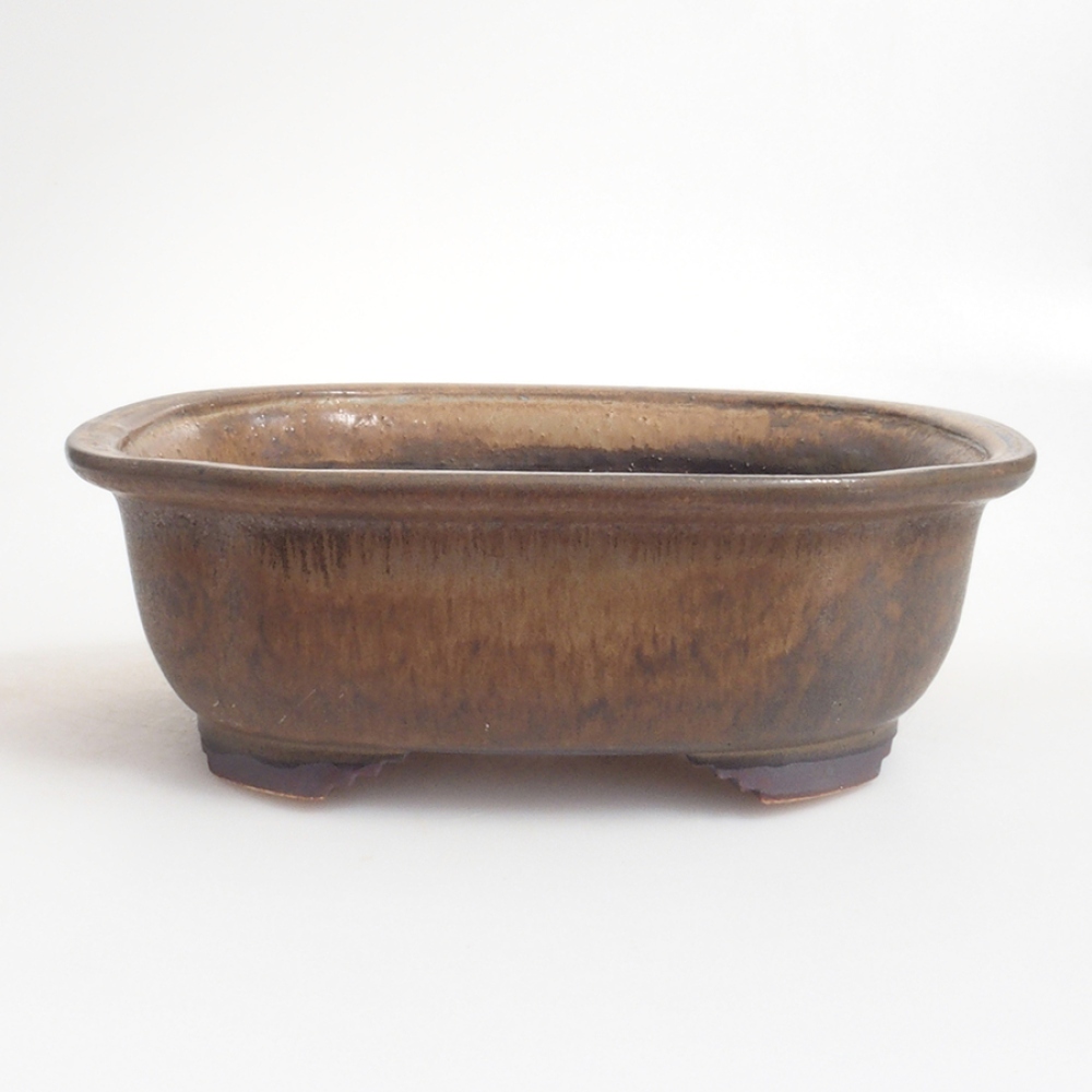 Keramická bonsai miska 11,5 x 16 x 6,5 cm, farba hnedá