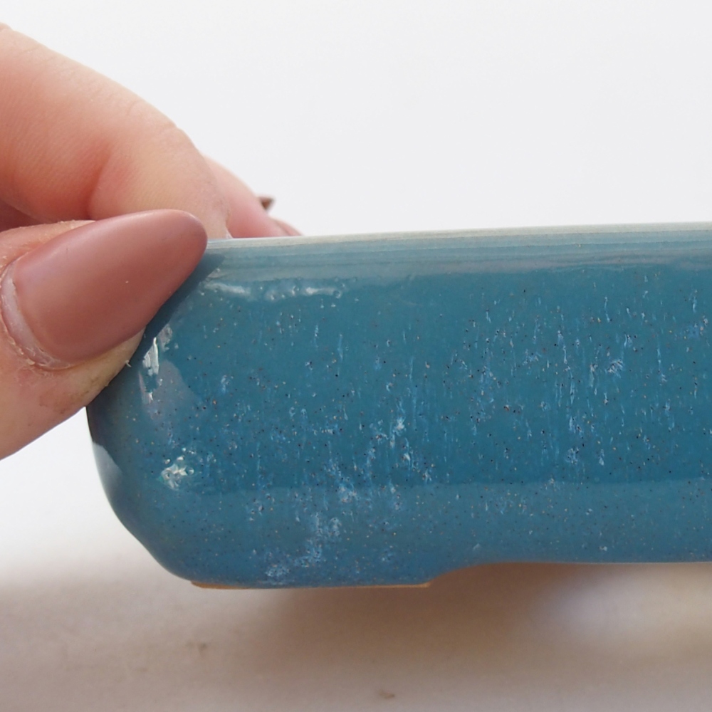 Keramická miska na bonsaje 11,5 x 9 x 3,5 cm, farba modrá