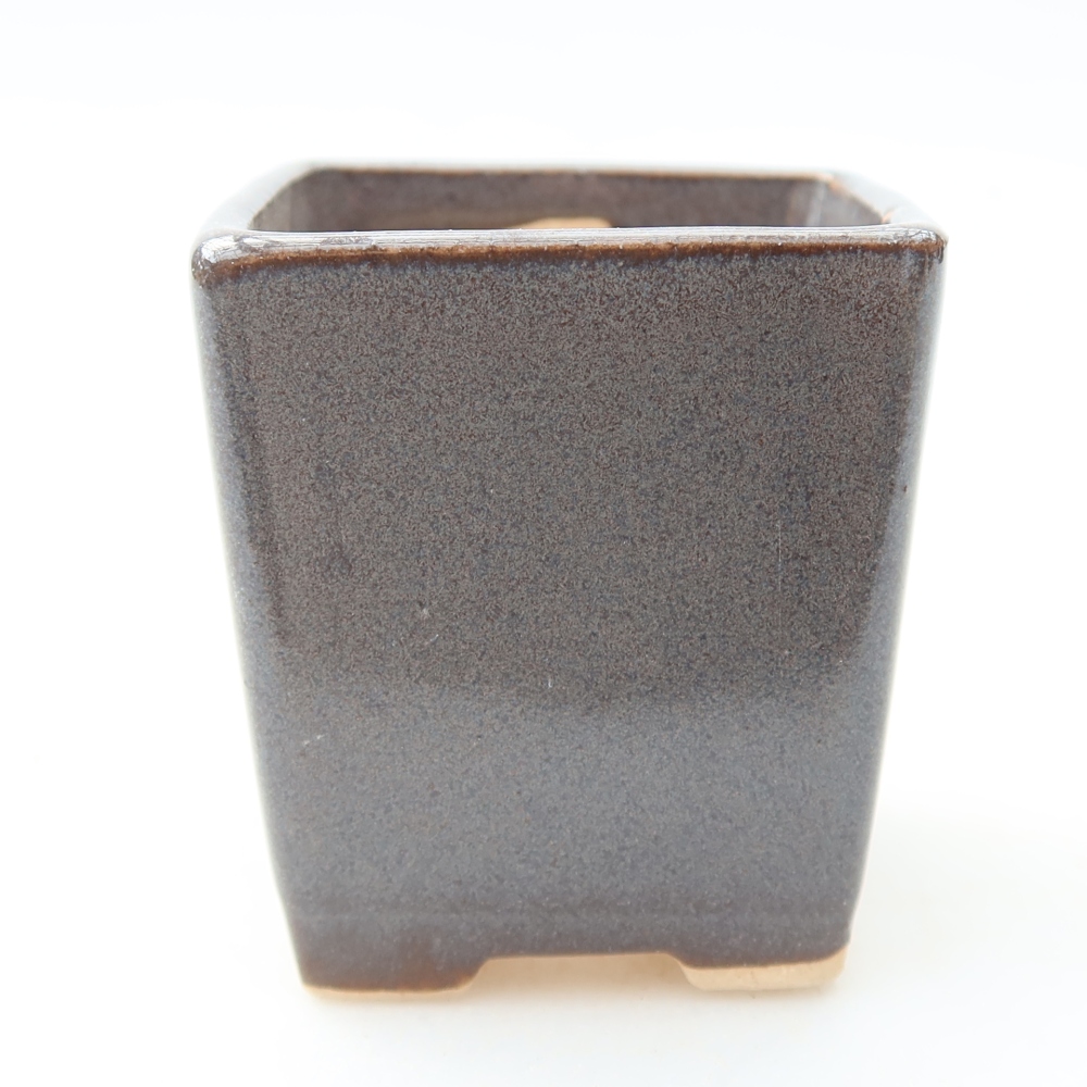 Keramická miska na bonsaje 4,5 x 4,5 x 5 cm, farba: sivá