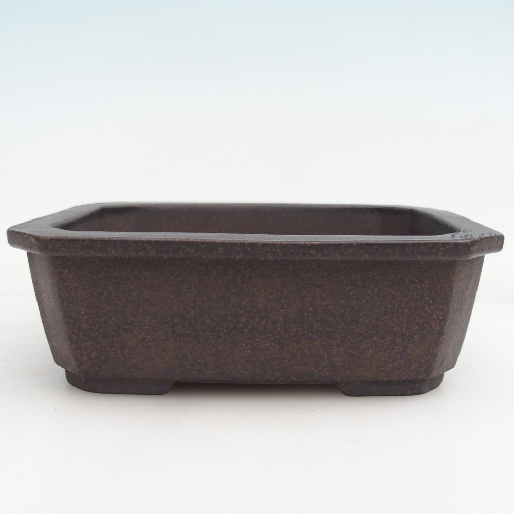 Keramická miska na bonsaje 15 x 11 x 5 cm, hnedastá okrová