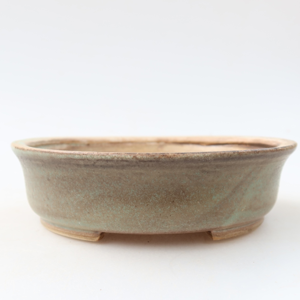 Keramická miska na bonsai 12,5 x 11,5 x 3,5 cm, farba zelená