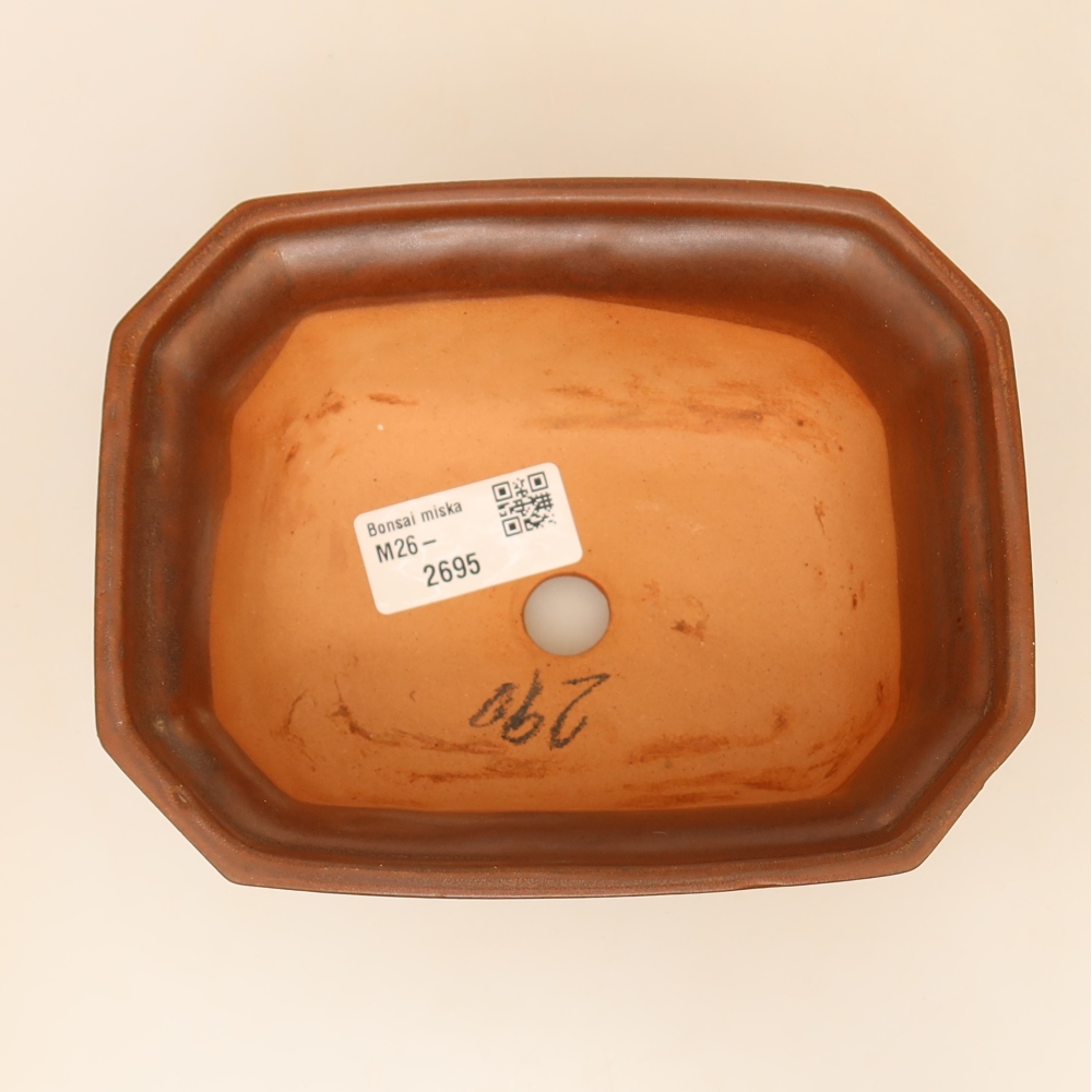 Keramická miska  15 x 12 x 7 cm, farba hnedá