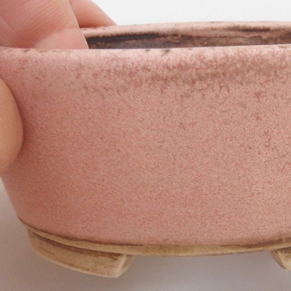 Keramická bonsai miska 10,5 x 9 x 4 cm, farba ružová