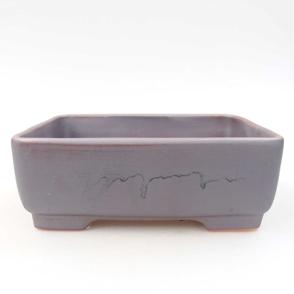 Keramická bonsai miska 14,5 x 11 x 5,5 cm, farba kovová