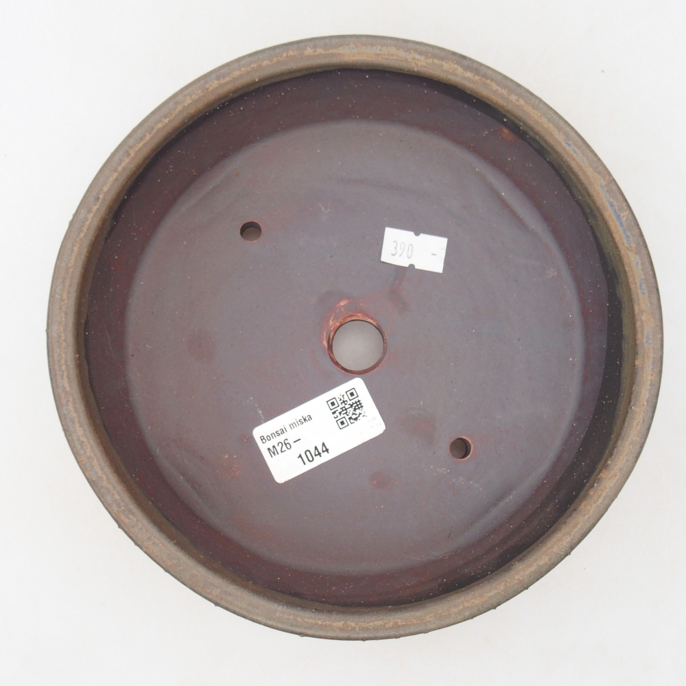 Keramická miska na bonsaje 17,5 x 17,5 x 5 cm, hnedá