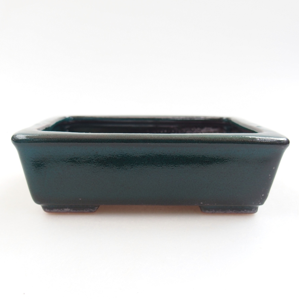 Keramická bonsai miska 10,5 x 8,5 x 3,5 cm, farba zelená