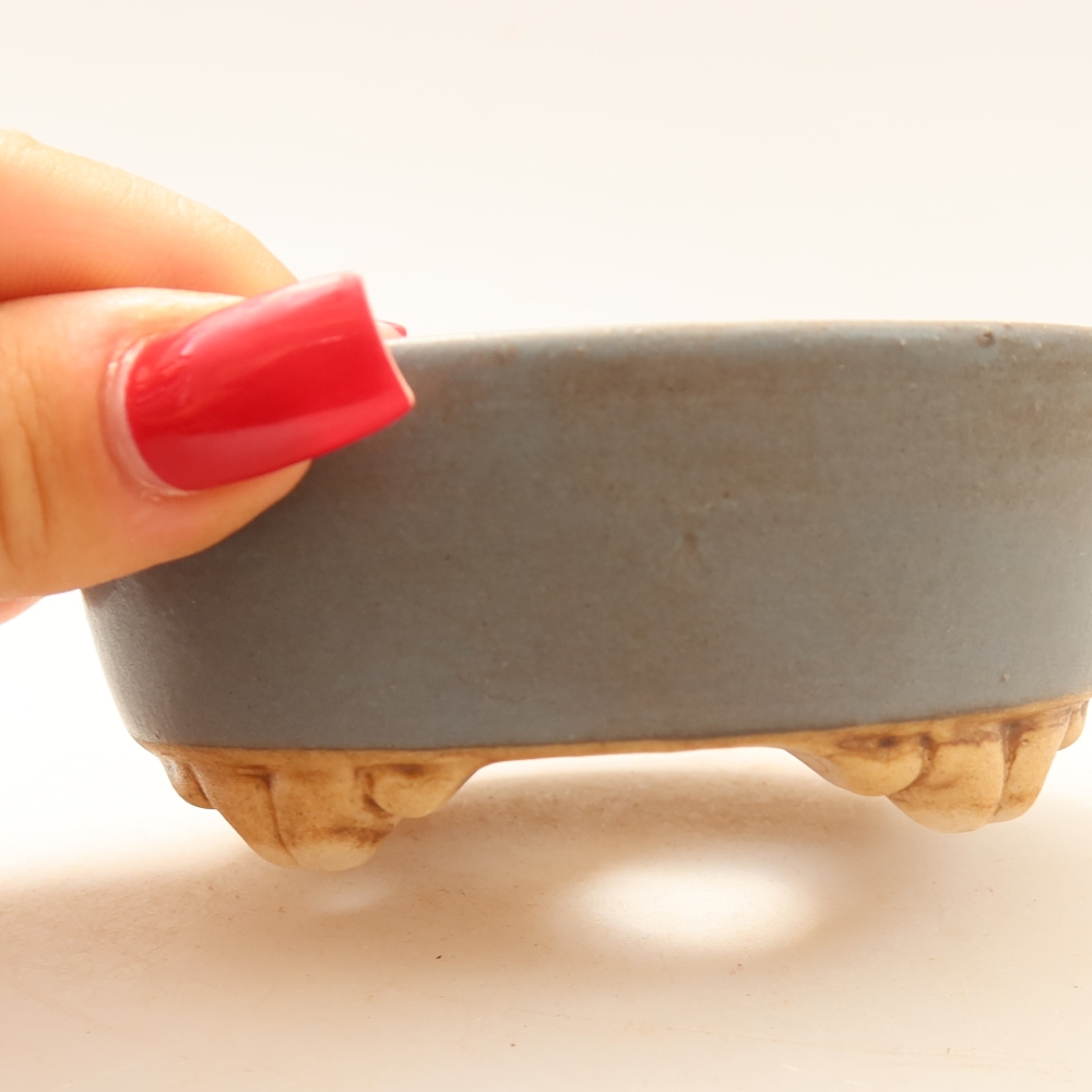 Keramická miska na bonsaje 9,5 x 8 x 4 cm, farba modrá
