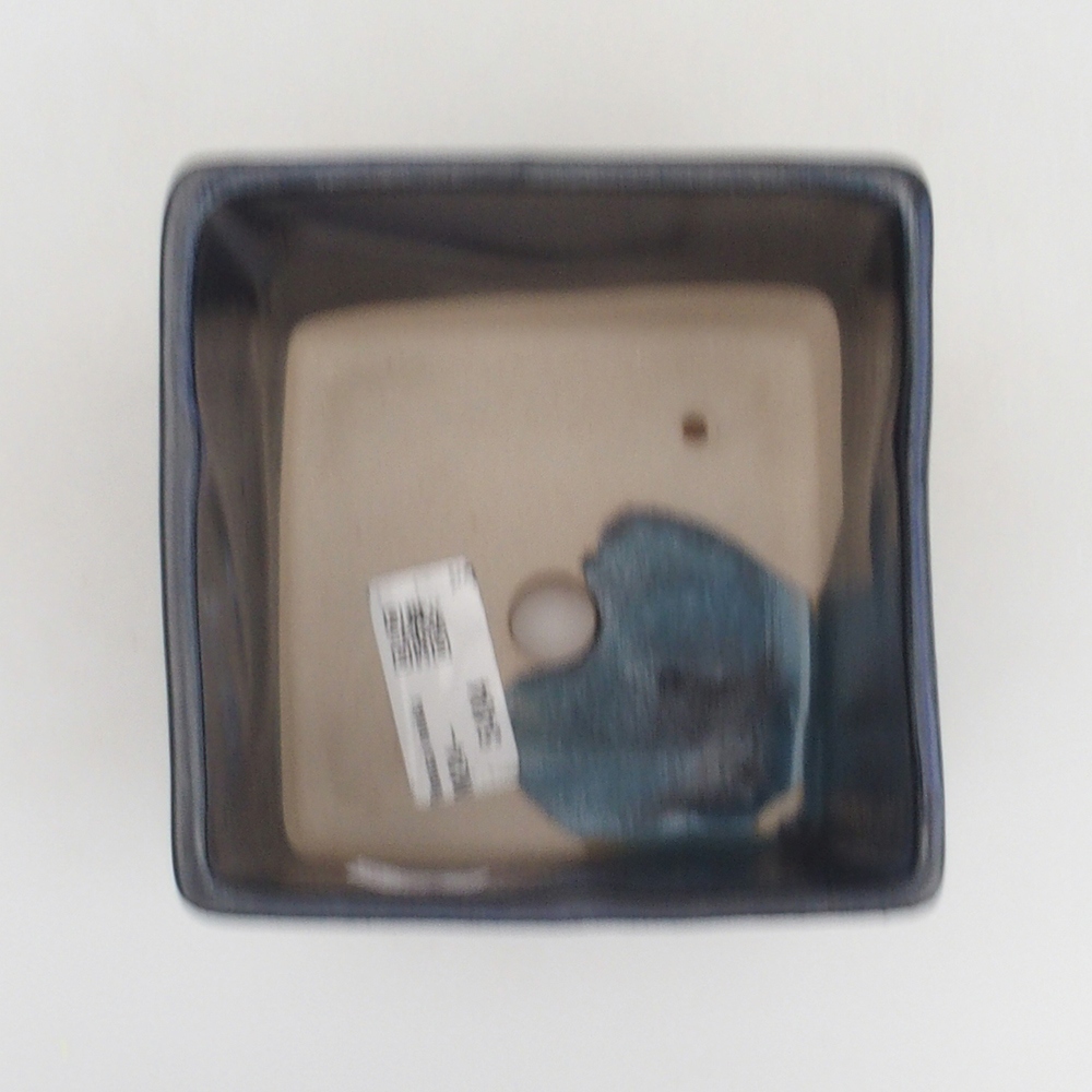 Keramická bonsai miska 11 x 11 x 8,5 cm, farba modra