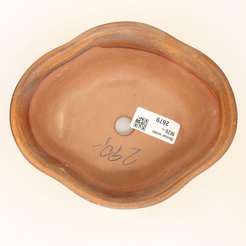 Keramická miska  16,5 x 14,5 x 6 cm, farba hnedá