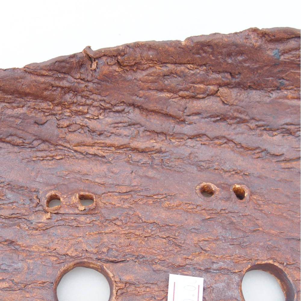 Keramická mušľa 32,5 x 18 x 5,5 cm , farba hnedá