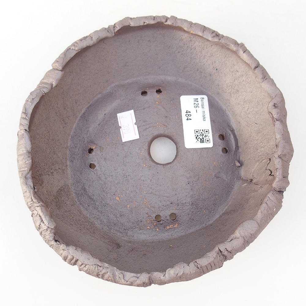 Keramická bonsajová miska 17 x 17 x 5 cm, farba kovu