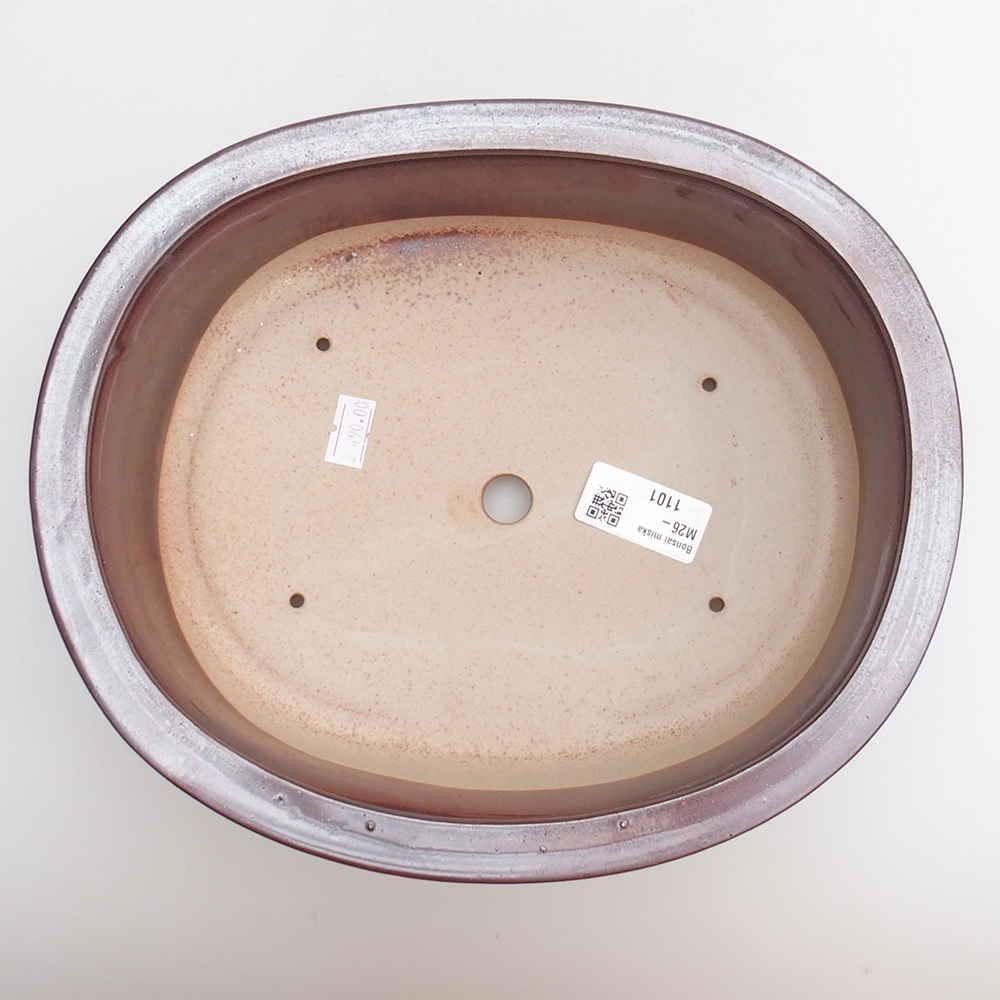 Keramická miska na bonsaje 25 x 20,5 x 8 cm, bordová