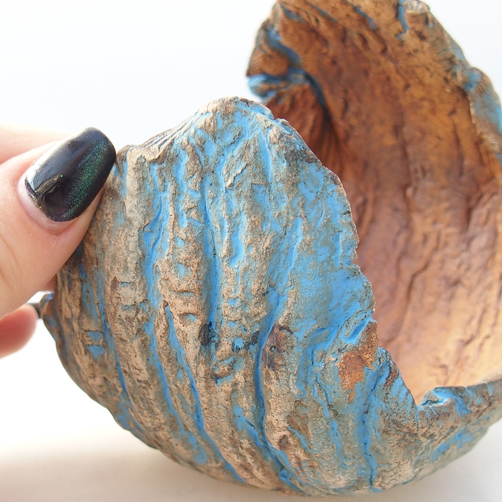 Keramická mušľa 10 x 8,5 x 10 cm , žltá