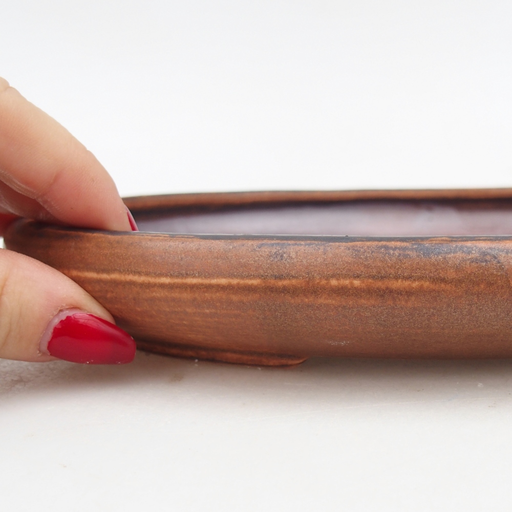 Keramická miska na bonsaje 22 x 17 x 3 cm, ružová