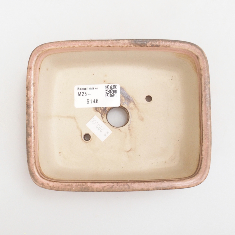 Keramická bonsai miska 14,5 x 12 x 4,5 cm, farba ružová