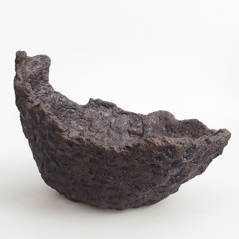 Keramická mušľa 19 x 15 x 14 cm , farba hnedá