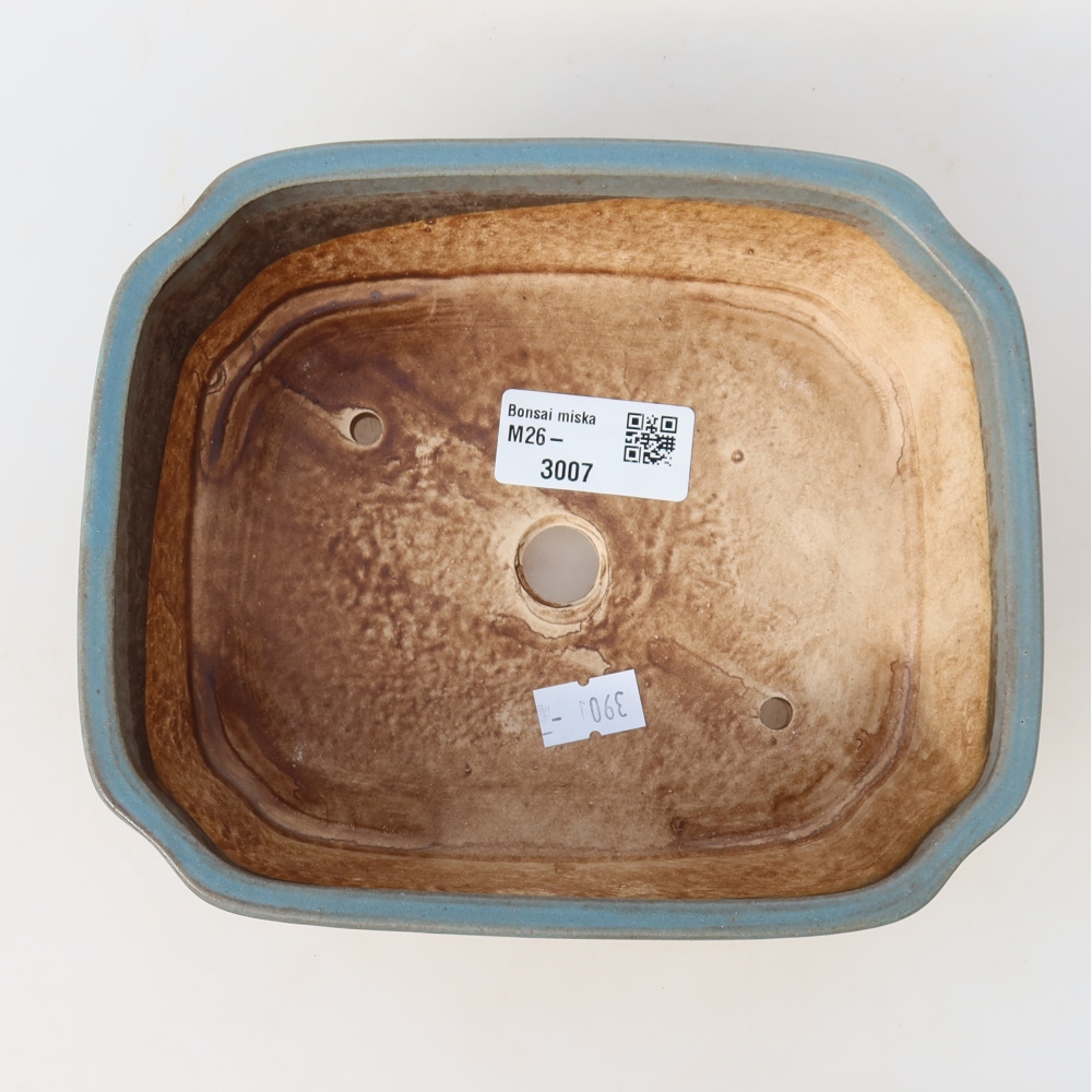 Keramická miska na bonsaje 17,5 x 14,5 x 5 cm, farba modrá