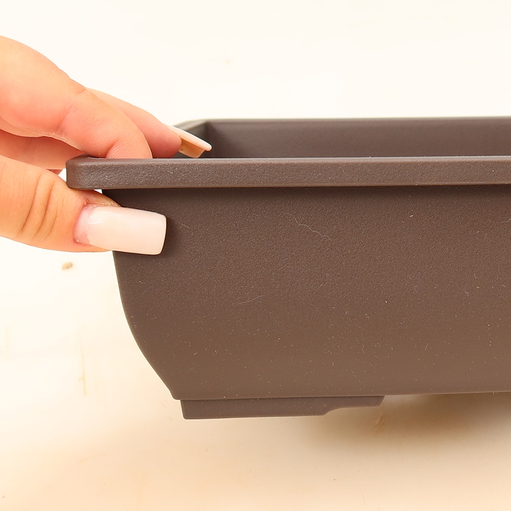Plastová miska na bonsaje MP-5 – 28 x 21 x 8 cm, farba: hnedá