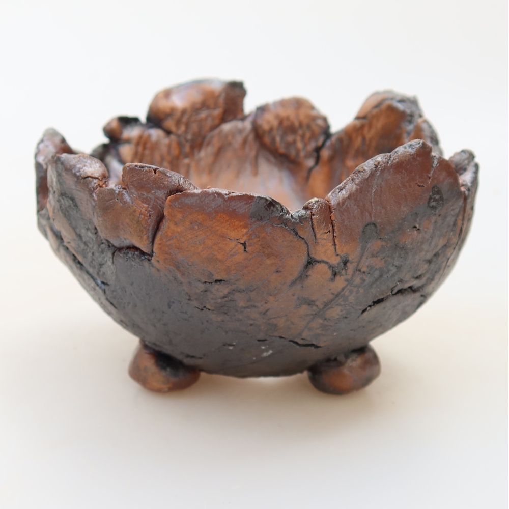 Keramická škrupina 10,5 x 10,5 x 7 cm, farba hnedá