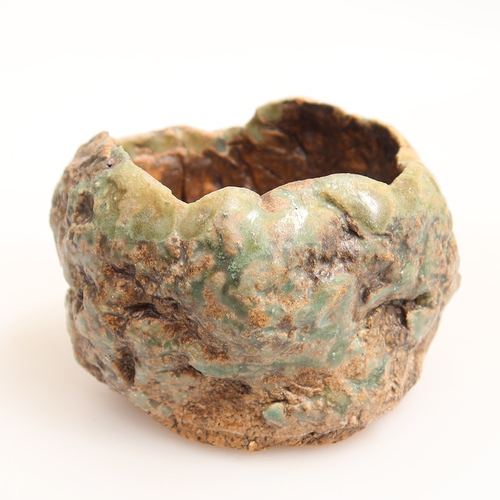 Keramická škrupina  6 x 5,5 x 5 cm, farba zelená