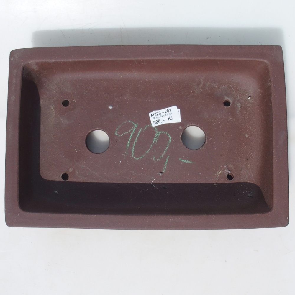 Bonsajová miska 36,5 x 24 x 6,5 cm breza hnedá