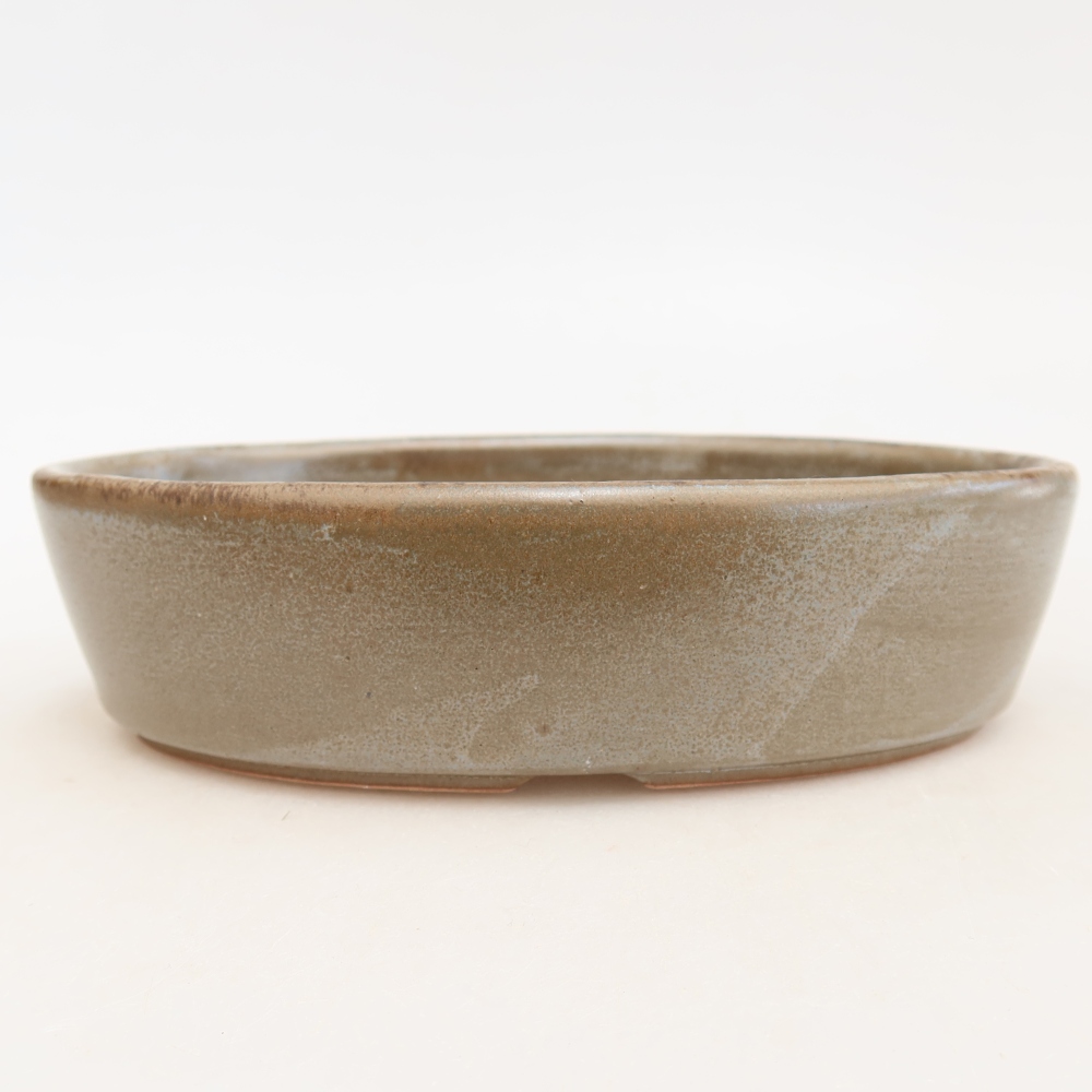 Keramická miska na bonsaje 16,5 x 11,5 x 4,5 cm, hnedá