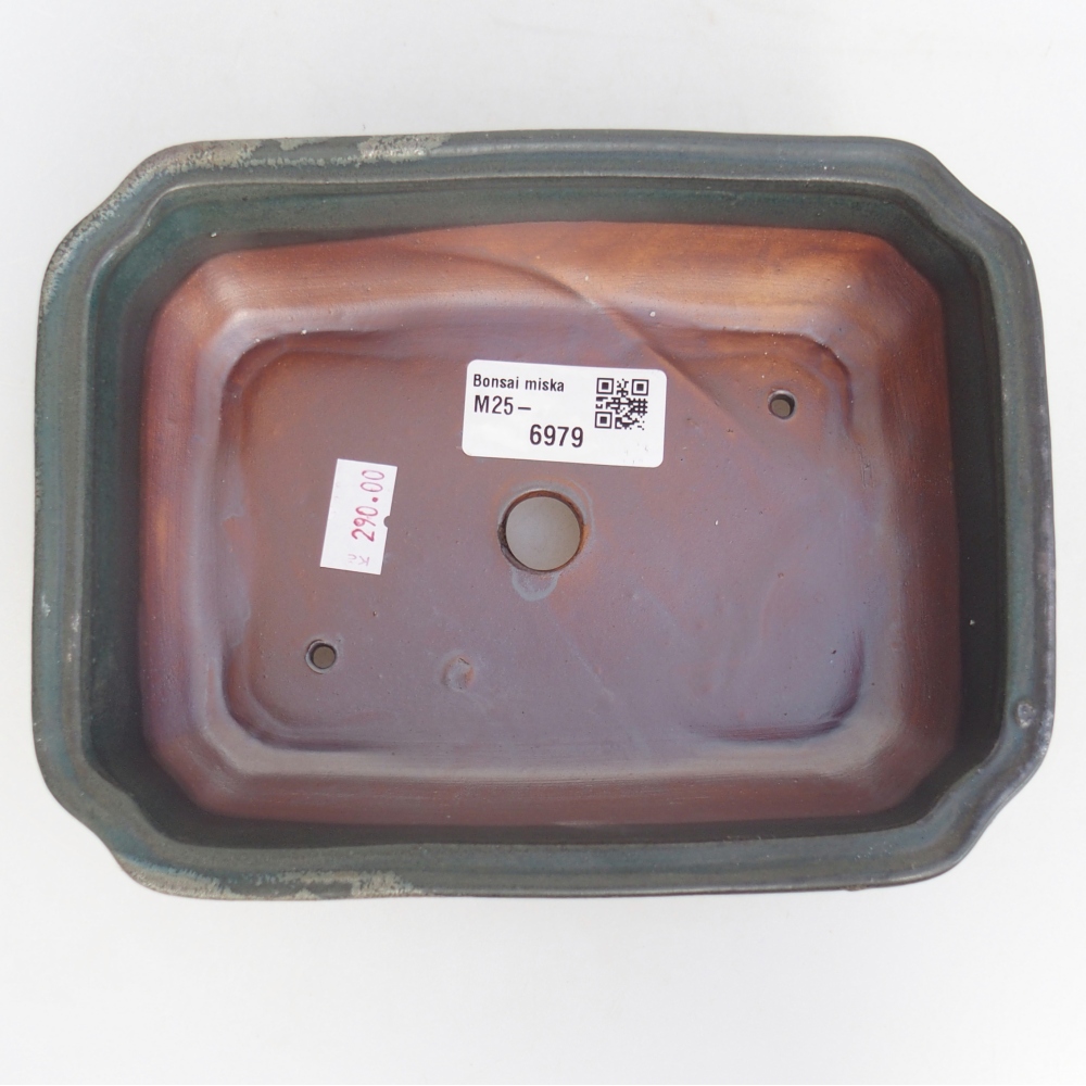 Keramická miska na bonsaje 18 x 13,5 x 5 cm, sivá