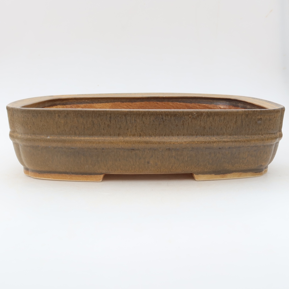 Keramická miska na bonsaje 29,5 x 24,5 x 7 cm, farba hnedá