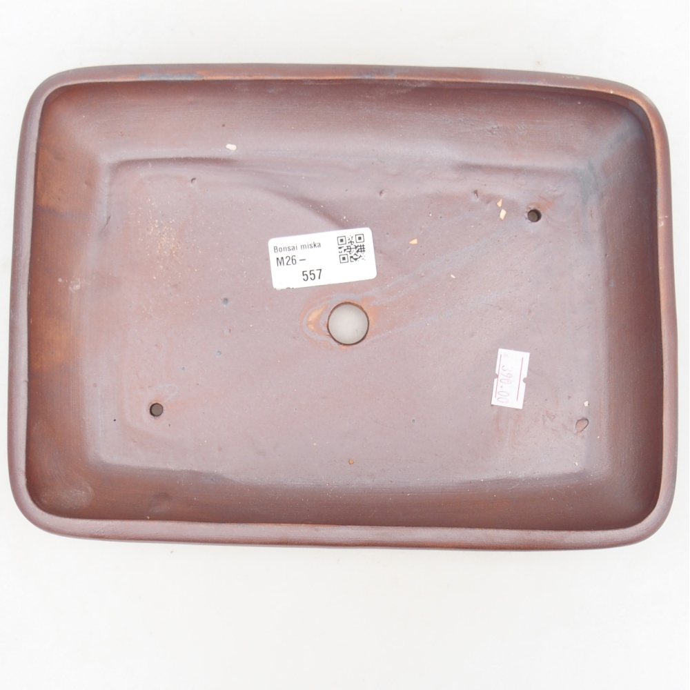 Keramická bonsajová miska 24 x 17,5 x 4 cm, farba kovu