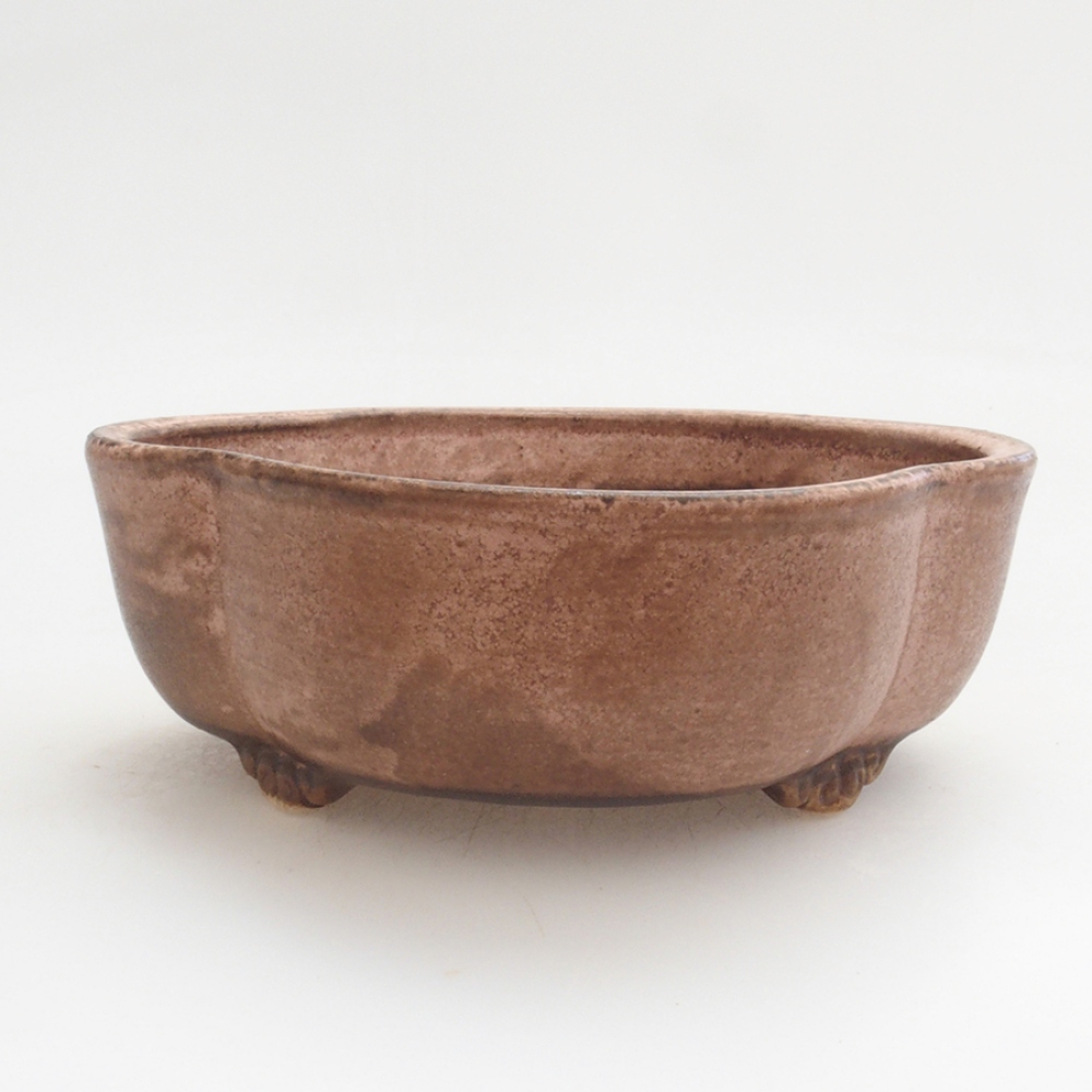 Keramická bonsai miska 13 x 12,5 x 5 cm, farba ružová