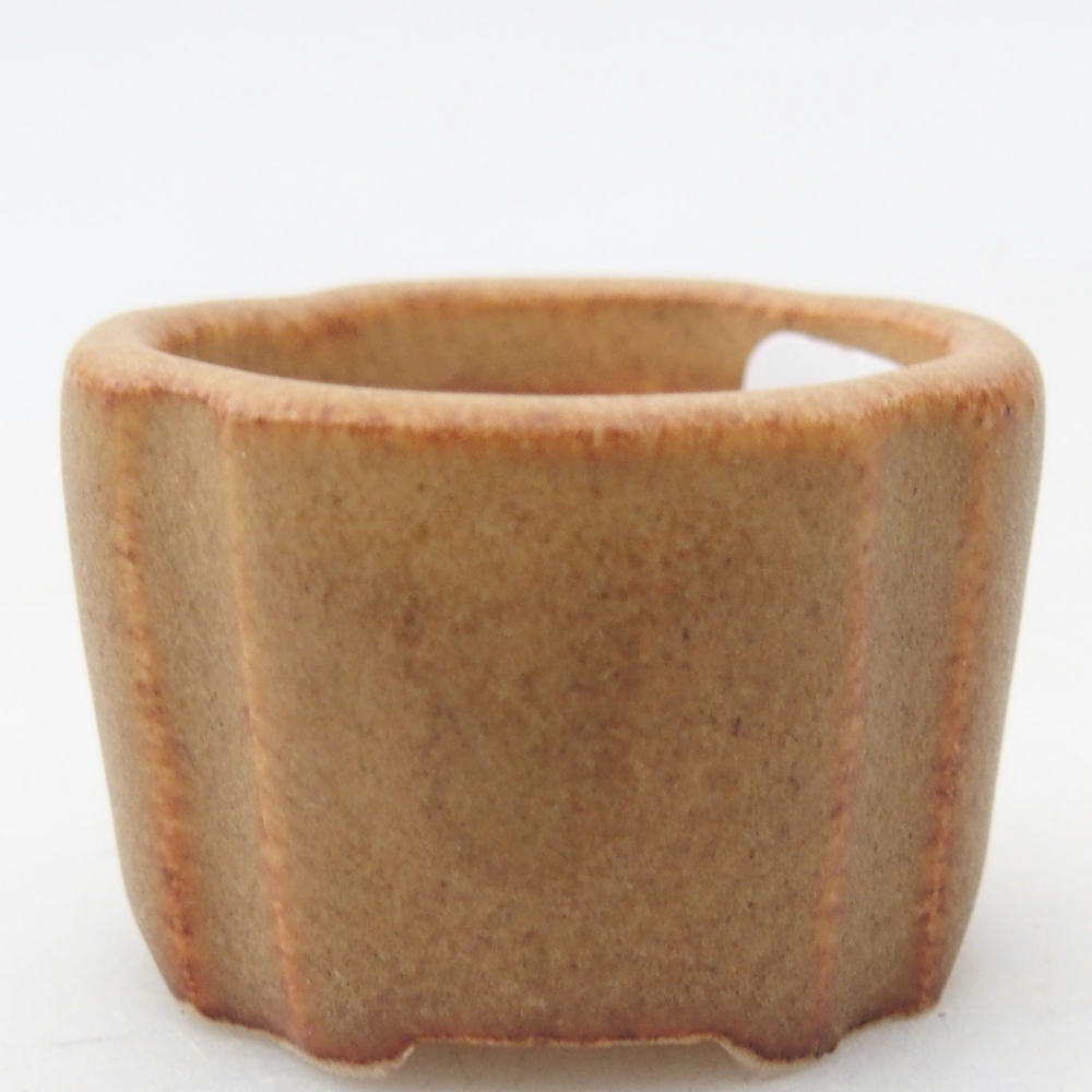 Mini bonsajová miska 3,5 x 3,5 x 2,5 cm, hnedá