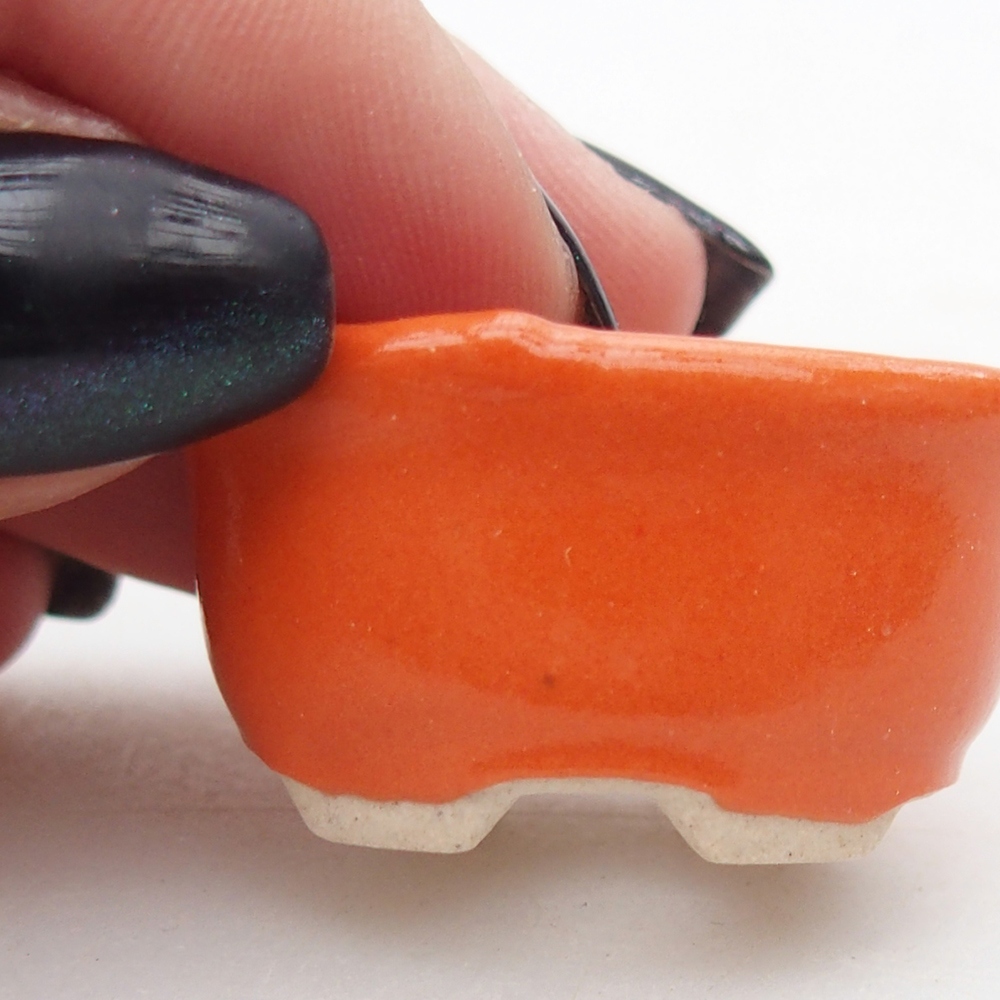Mini bonsajová miska 3 x 2,5 x 2 cm, oranžová