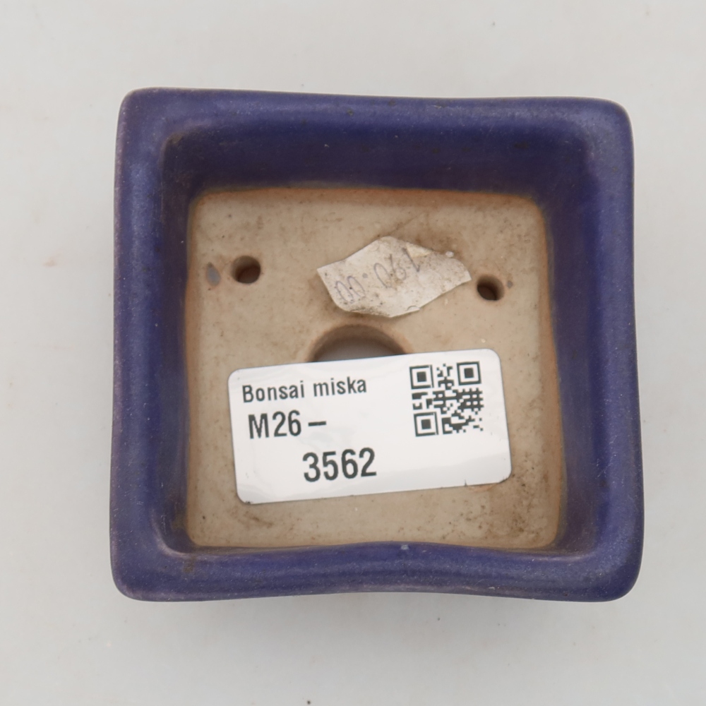 Keramická miska na bonsaje 7 x 7 x 3,5 cm, farba fialová