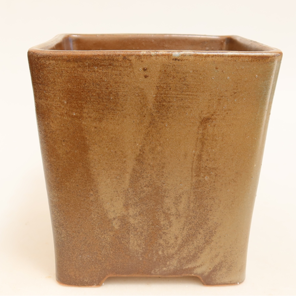 Keramická miska na bonsaje 13 x 13 x 13,5 cm, hnedá