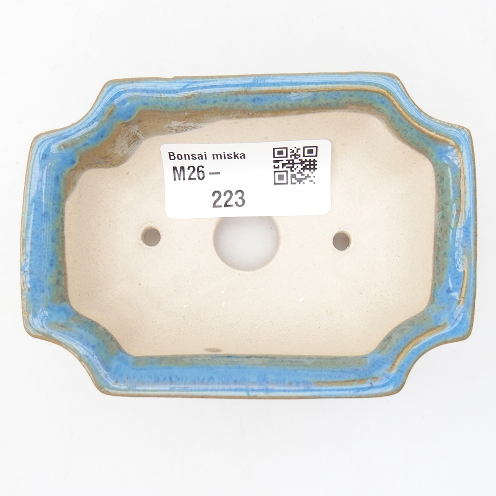 Mini bonsajová miska 9 x 6,5 x 3,5 cm, farba modrá