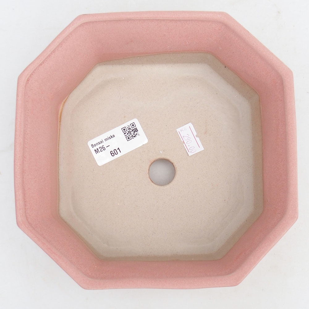 Keramická miska na bonsaje 17,5 x 17,5 x 6 cm, ružová