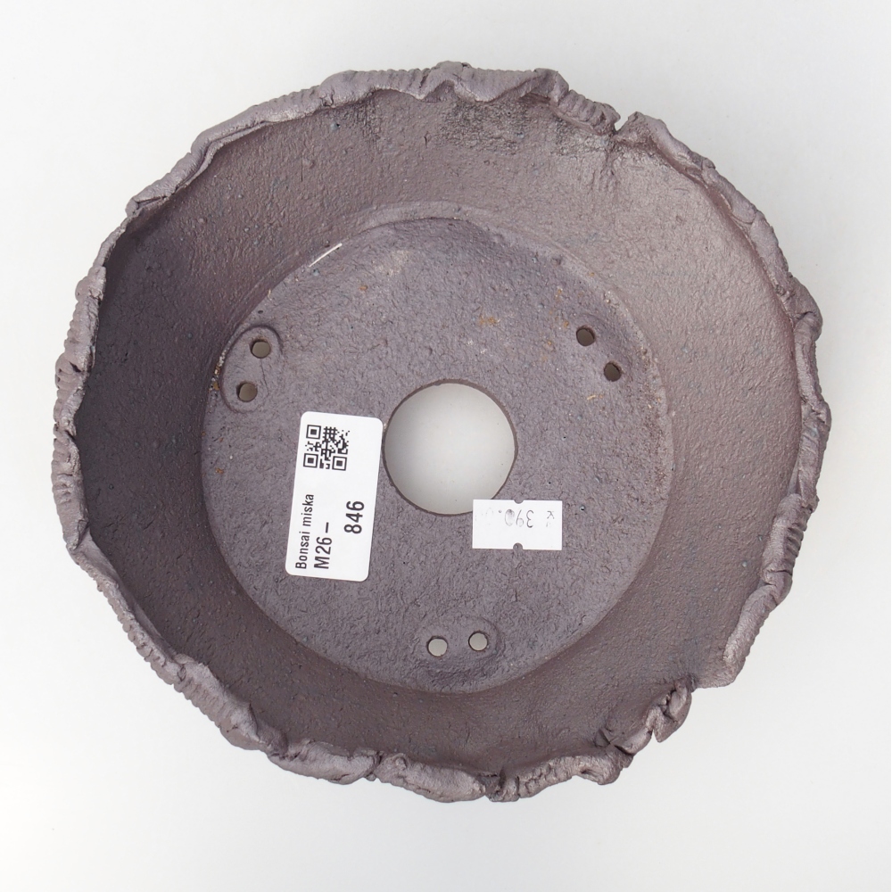 Keramická bonsajová miska 17 x 16 x 6 cm, farba kovu