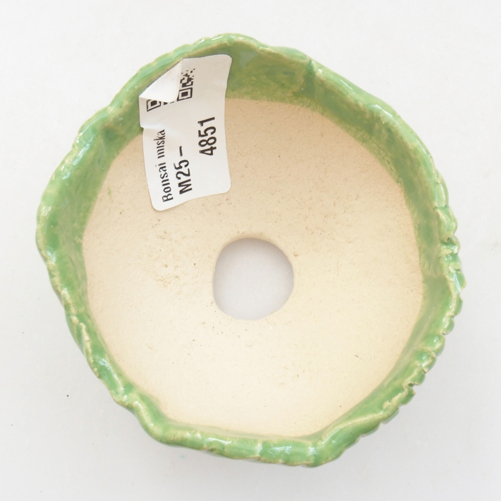 Keramická Škrupina 7,5 x 7 x 4,5 cm, farba zelená