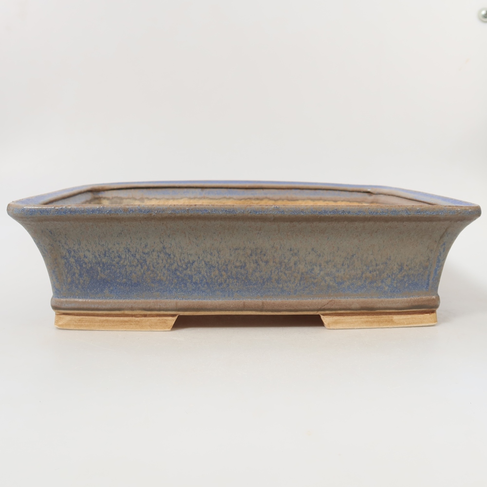 Keramická miska na bonsaje 29,5 x 24 x 8 cm, farba modrá