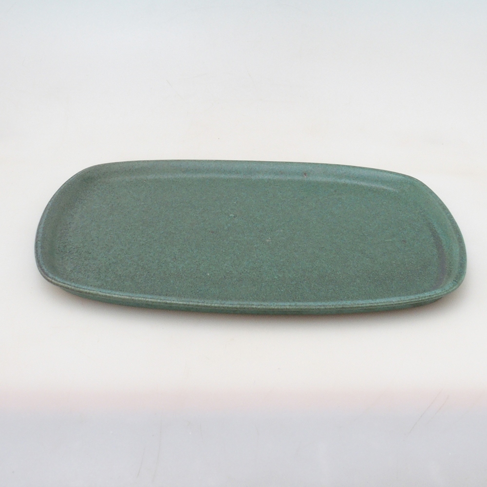 Keramický tanier H09 – 28,5 x 19,5 x 1,5 cm – zelený