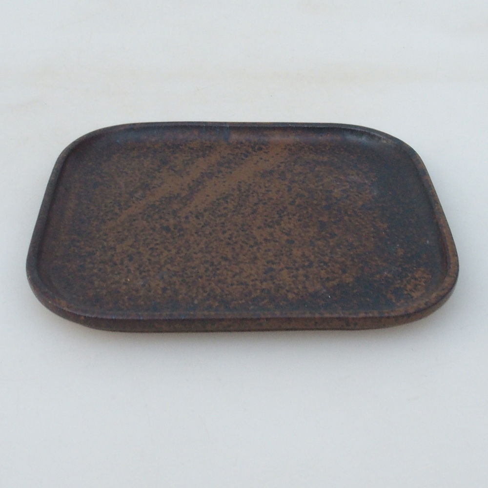Keramická podmiska H38 -12 x 11 x 1 cm - hnedá