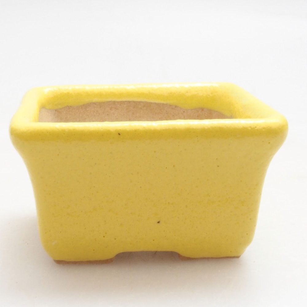 Keramická bonsai miska 4 x 3,5 x 2,5 cm, farba žltá