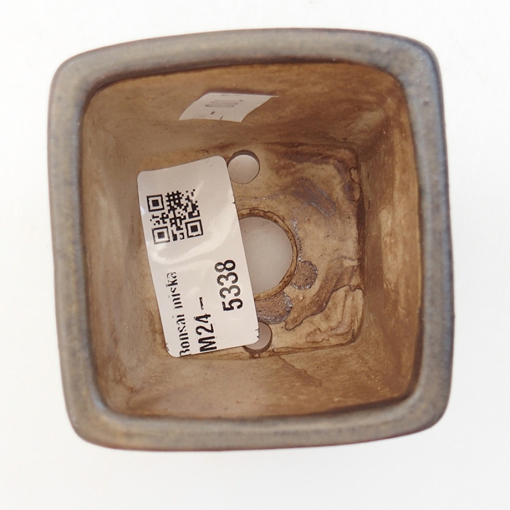 Keramická bonsai miska 6,5 x 6,5 x 7 cm, farba hnedá