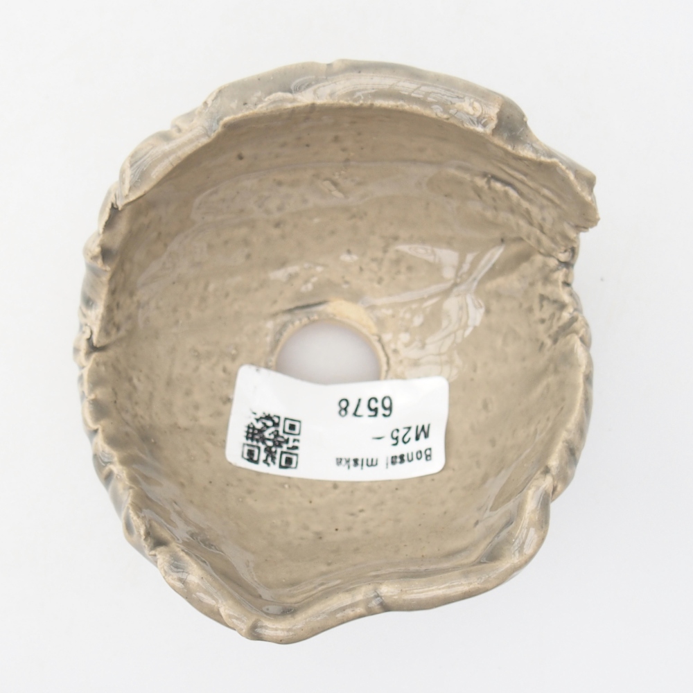 Keramická mušľa 8,5 x 8,5 x 6 cm , farba béžová