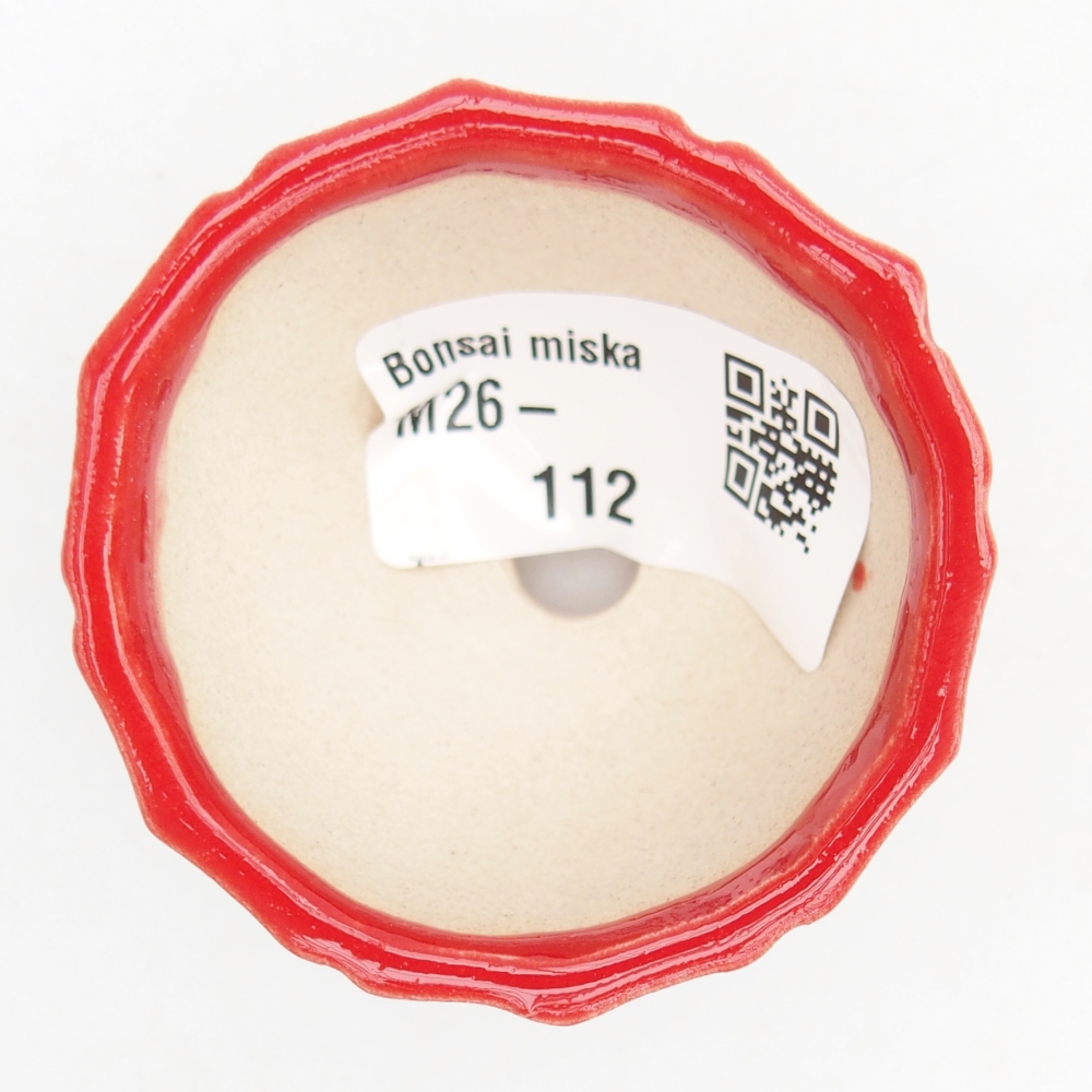 Mini bonsajová miska 5,5 x 5,5 x 3,5 cm, farba červená