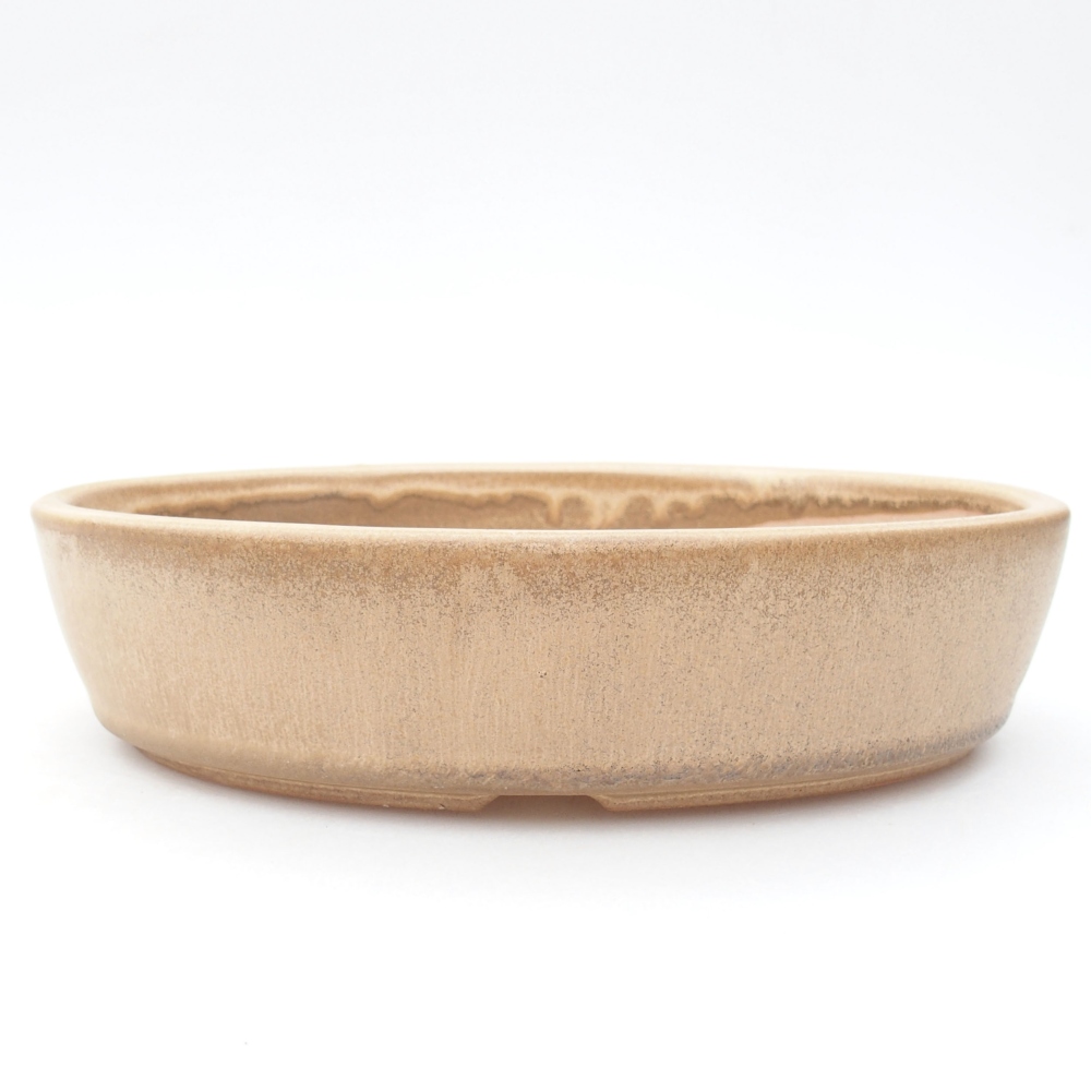 Keramická bonsai miska 18,5 x 13,5 x 4,5 cm, farba béžová