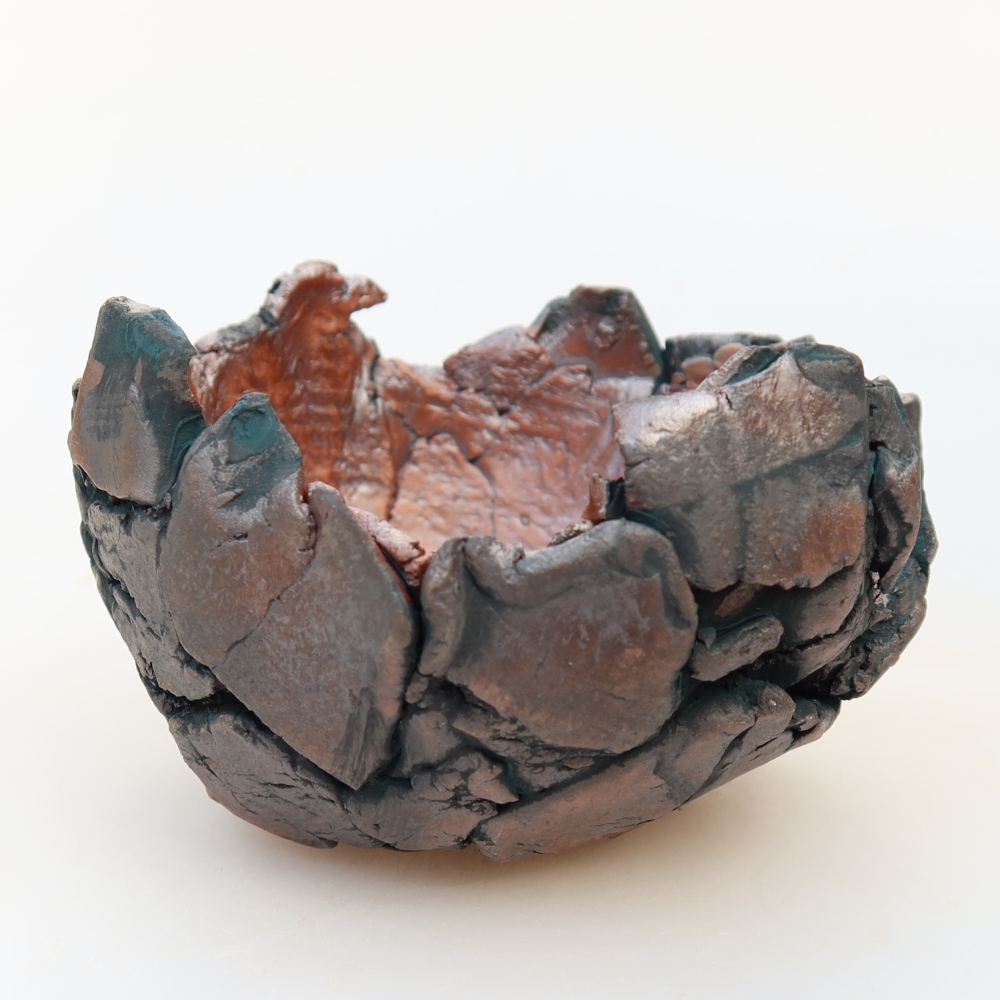 Keramická škrupina  10,5 x 10,5 x 7 cm, farba zelená